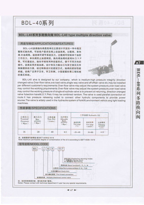 【BDL-40系列整體液壓多路閥】?jī)r(jià)格_廠(chǎng)家_圖片 -